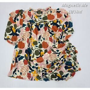 Magnetic Me Fall Floral Rayleigh Modal Dress Set Size: 12–18 Months (22–27 lbs)